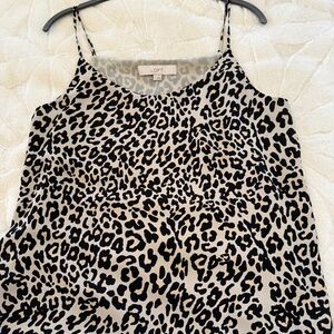 LOFT leopard print tank. Size small.